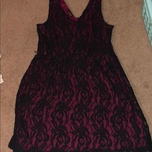 Maurice’s black and red lace dress